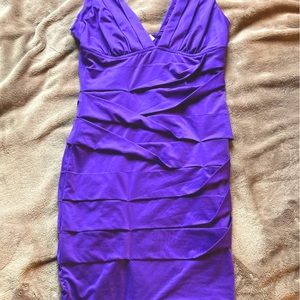 Y2K Vintage ruched v neck mini dress